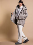 Kunstfell Wende-Capejacke