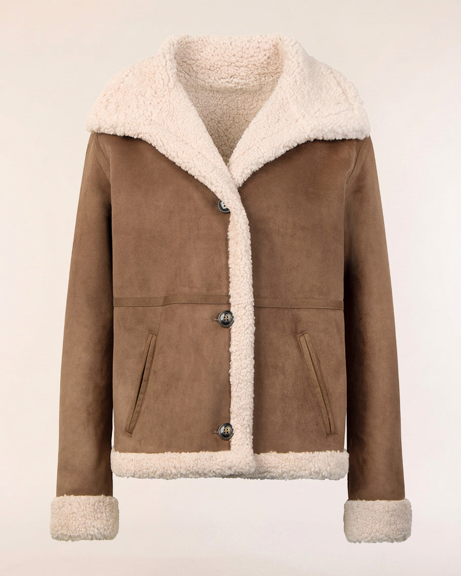 Freisteller Lamfellimitat Jacke