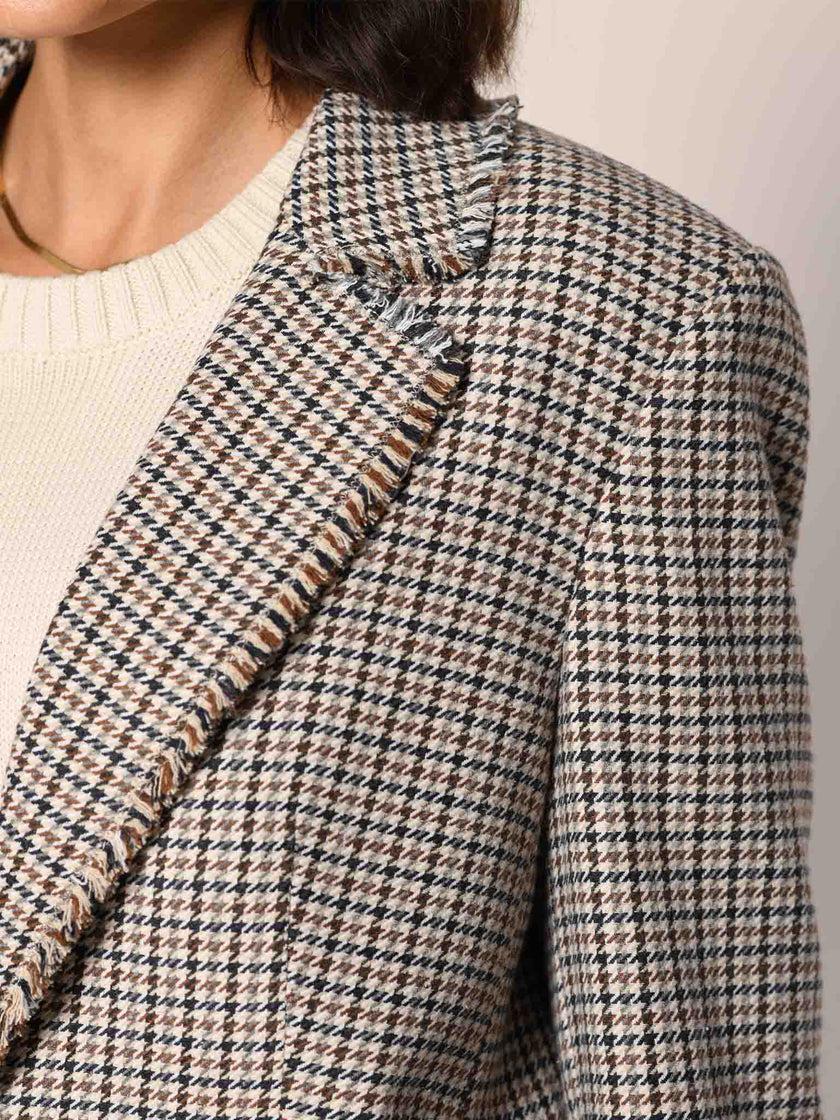 Blazer im Pepita Muster