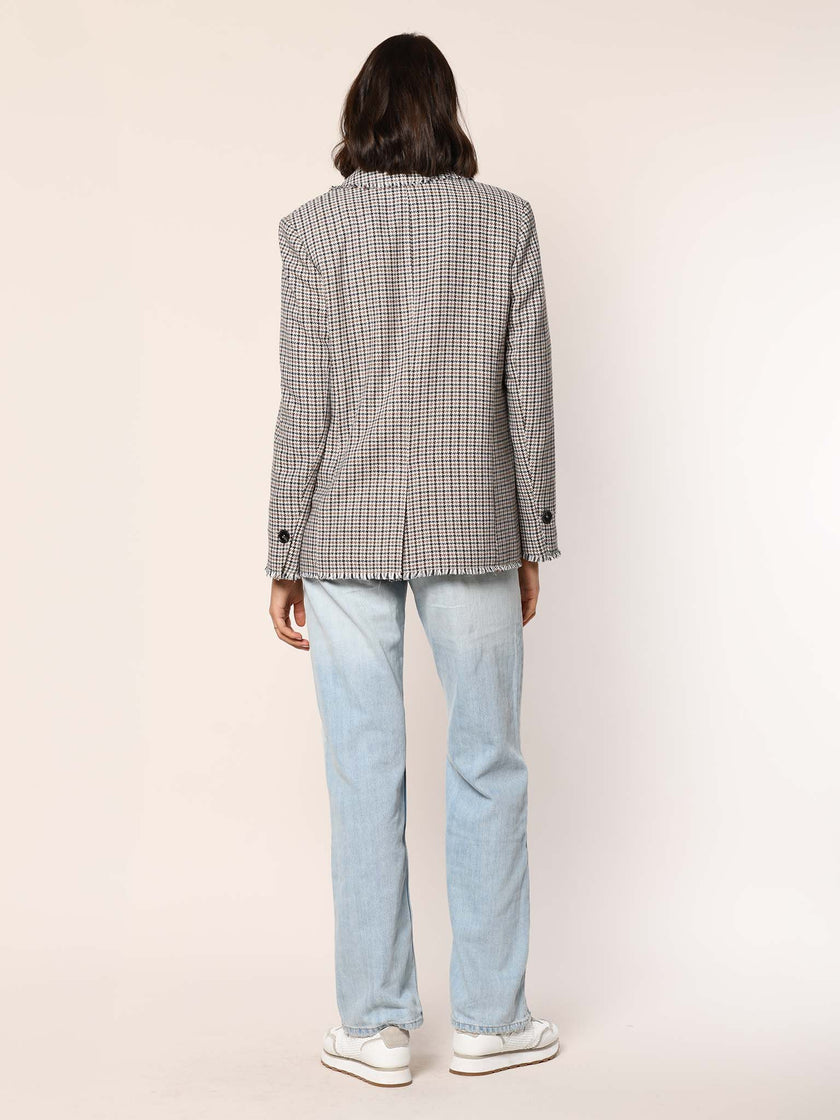 Blazer im Pepita Muster