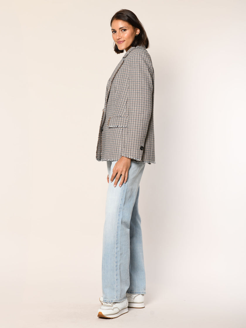 Blazer im Pepita Muster