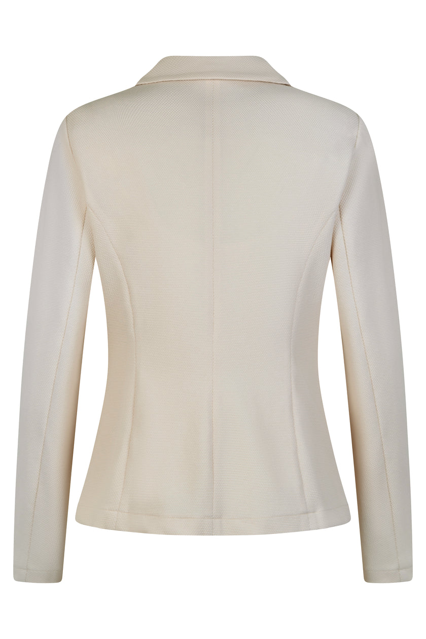 Jersey Blazer Damen – Strukturierter Look in Rosa & Creme
