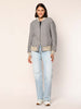 Blouson im Pepita Muster
