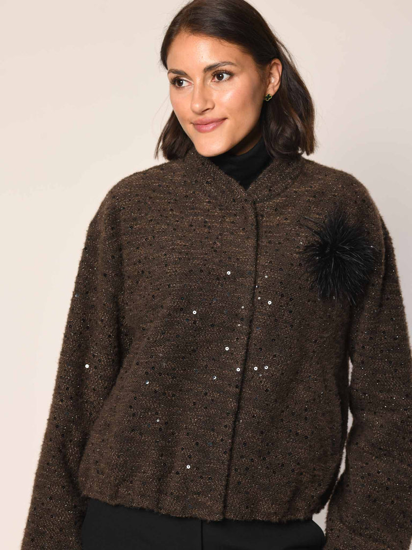 Bouclé Jersey Blouson