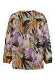 Freisteller, Rückenansicht: Bluse mit floralem Druck.