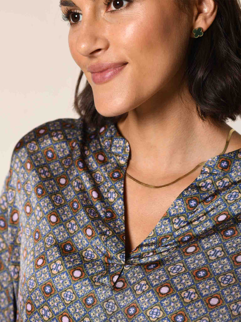 Satin Tunikabluse