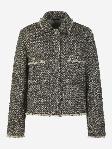 Elegante Bouclé Kastenjacke