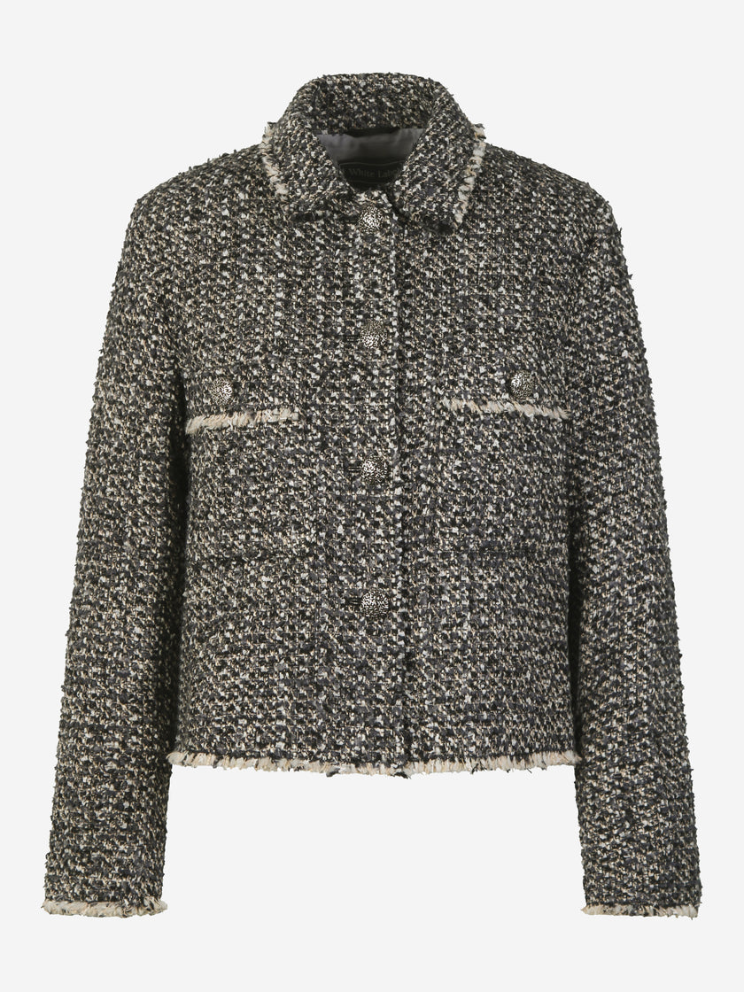 Elegante Bouclé Kastenjacke