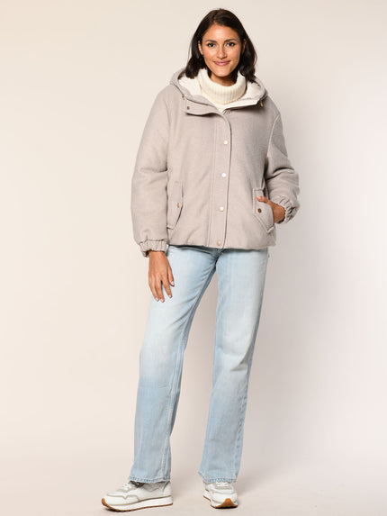 Wolljacke mit Kapuze