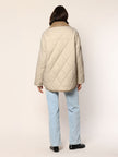 Steppjacke mit Cordkragen