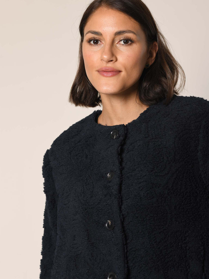 Teddy-Jacquard Jacke