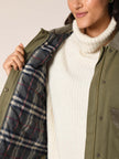 Baumwoll Jacke mit Cordkragen