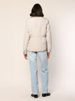 Steppjacke mit Cordkragen
