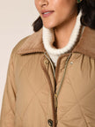 Steppjacke mit Cordkragen