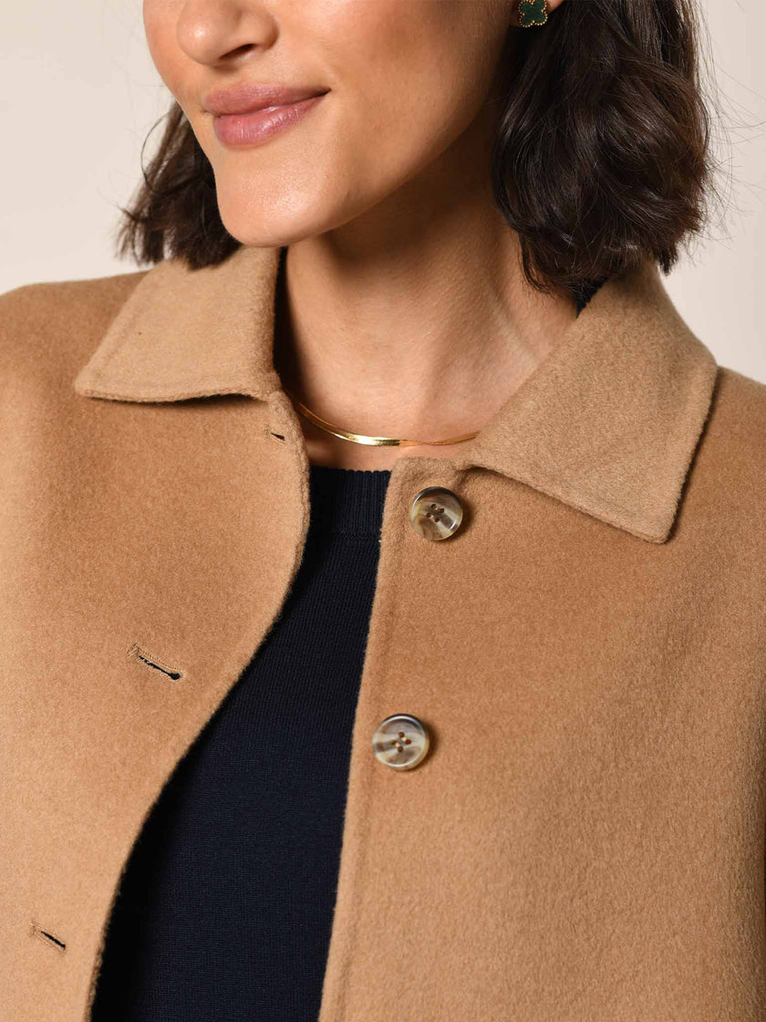 Kurze Jacke aus Wollmischung