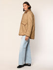 Steppjacke mit Cordkragen