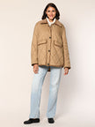 Steppjacke mit Cordkragen