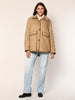 Steppjacke mit Cordkragen