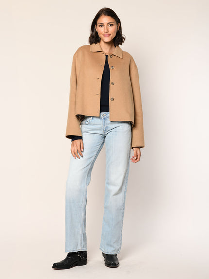 Kurze Jacke aus Wollmischung
