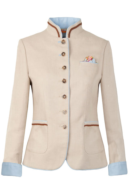 Janker aus Leinen-Baumwoll-Mix