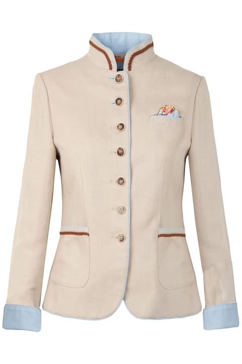 Janker aus Leinen-Baumwoll-Mix