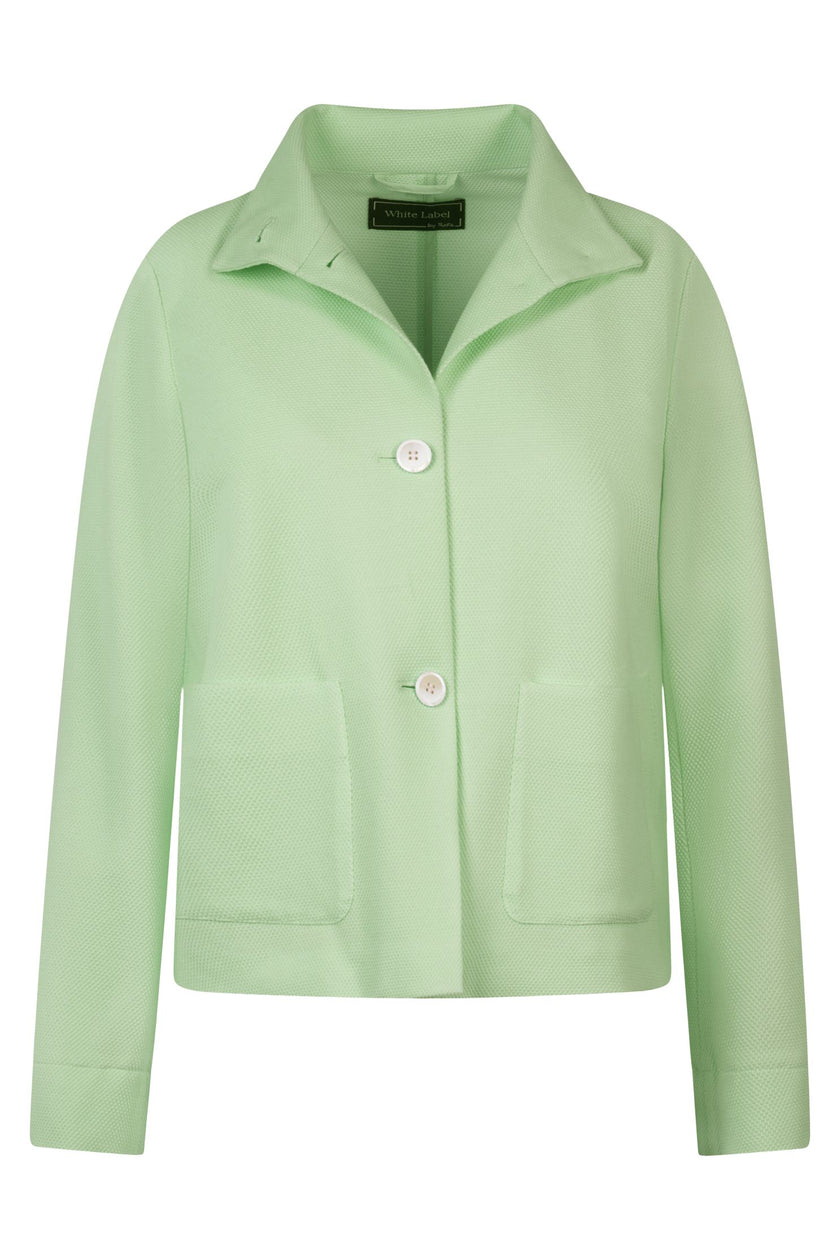 Kastenjacke aus strukturiertem Jersey