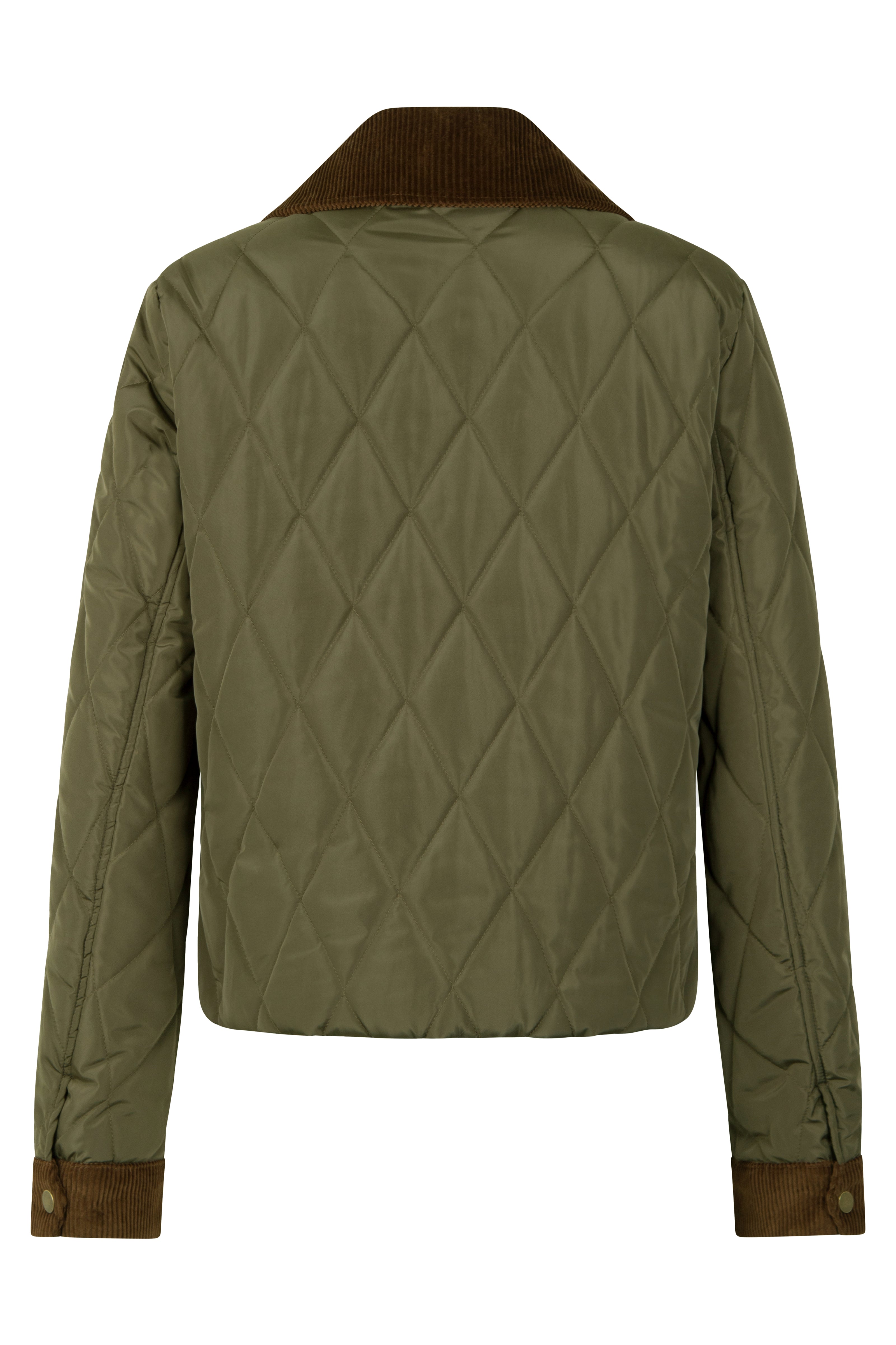 Britische Steppjacke mit Cordkragen