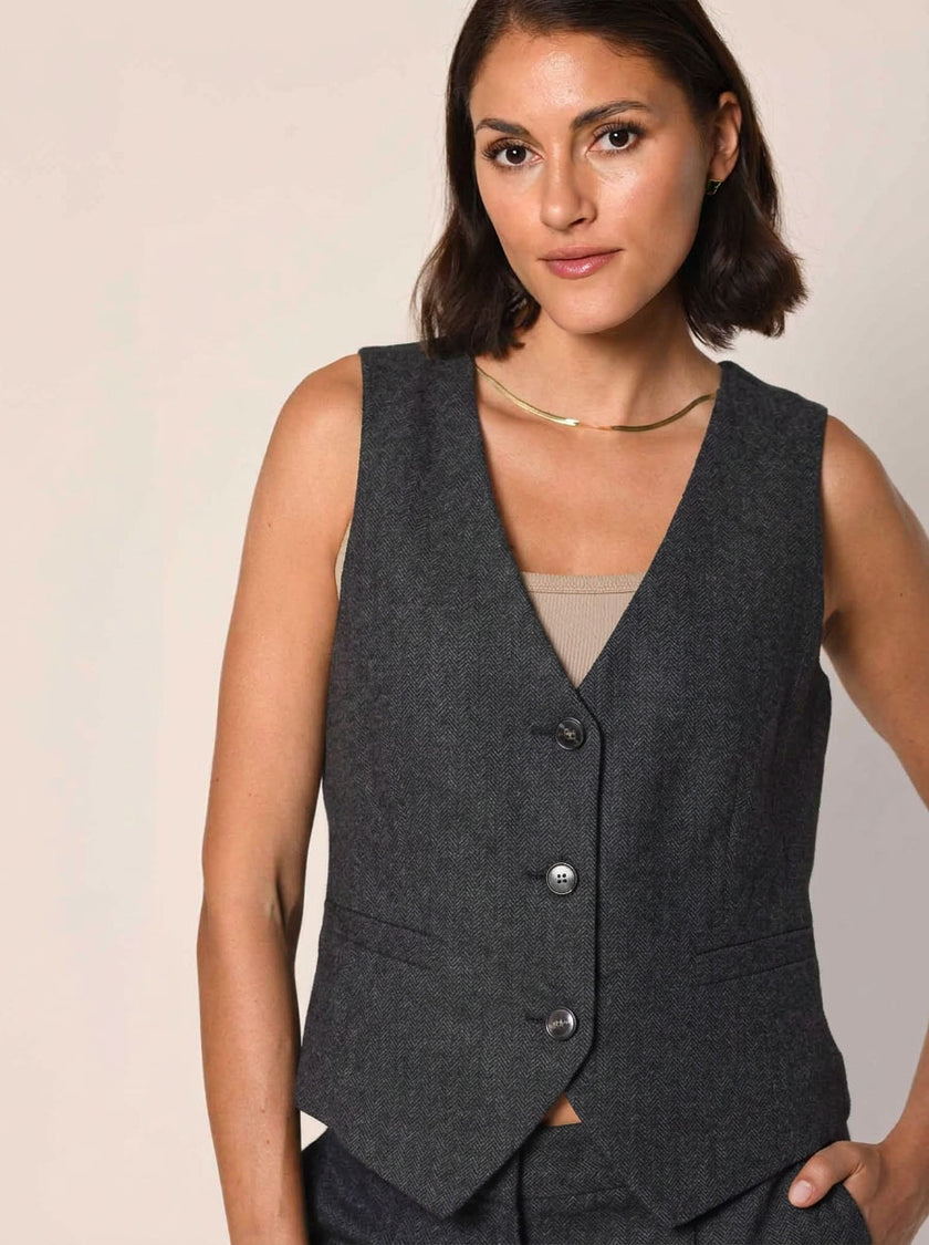 Flanell Tweed Weste